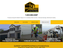 Tablet Screenshot of foundationrepairwesterncolorado.com